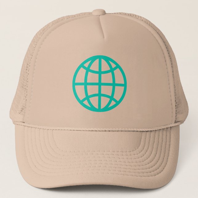 Boné Símbolo globo - Ciano (Frente)