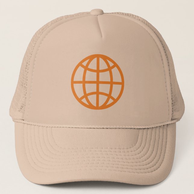 Boné Símbolo globo - Laranja claro (Frente)