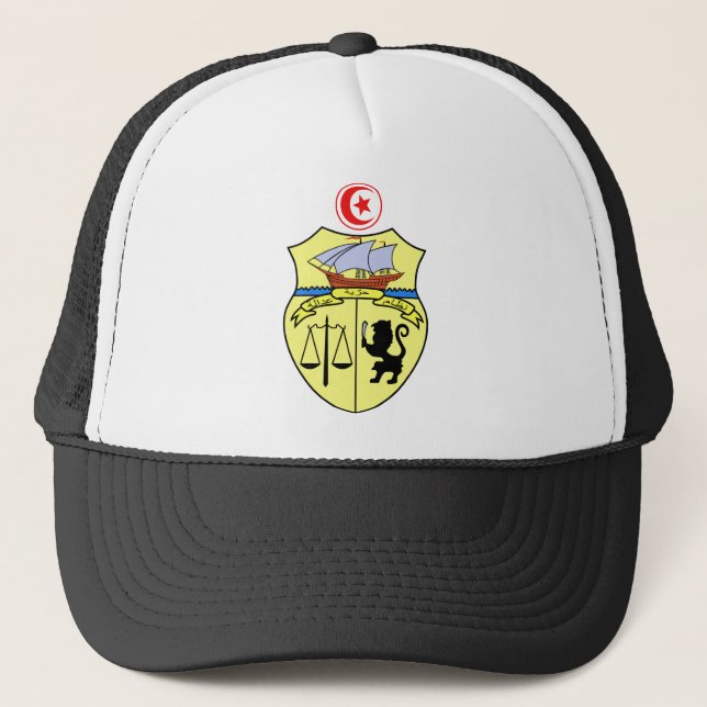 Boné Símbolo oficial da heráldica da brasão de Tunísia (Frente)