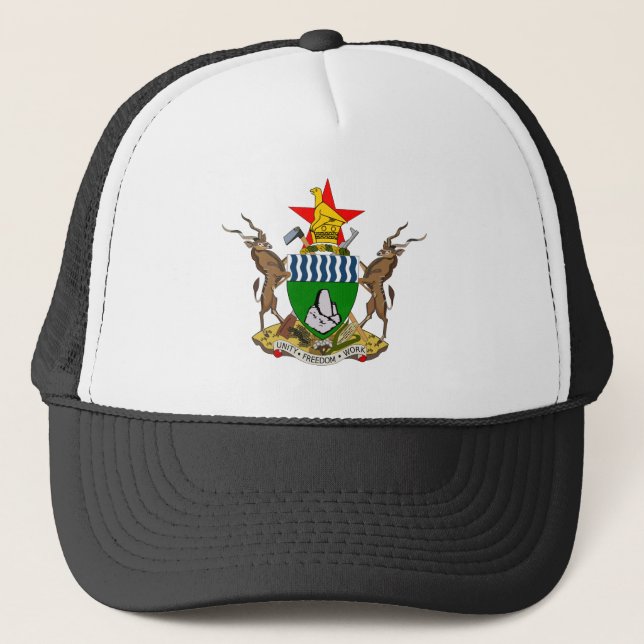 Boné Símbolo oficial da heráldica da brasão de Zimbabwe (Frente)