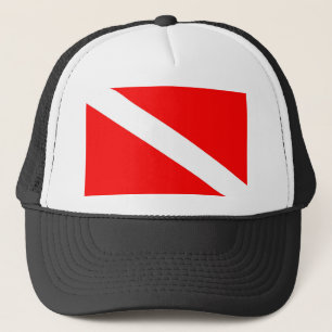 Boné símbolo vermelho de mergulho diagonal dos mergulh