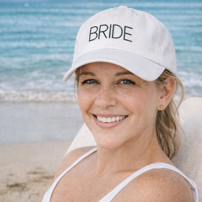 Boné Simple Modern Bride (Honeymoon hat for bride)