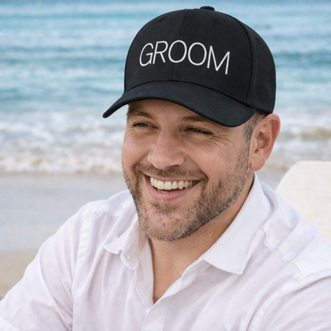 Boné Simple Modern Groom (Honeymoon hat for Groom)