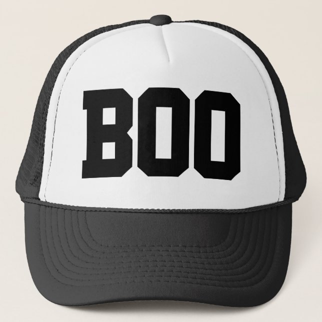 Boné Simples "Boo" Halloween Trucker Hat (Frente)
