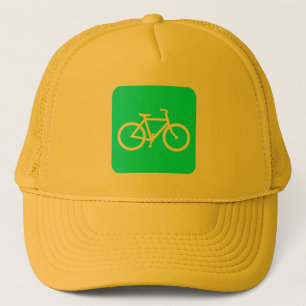 Boné Sinal da bicicleta - ciano