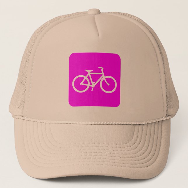 Boné Sinal de Bicicleta - Magenta (Frente)