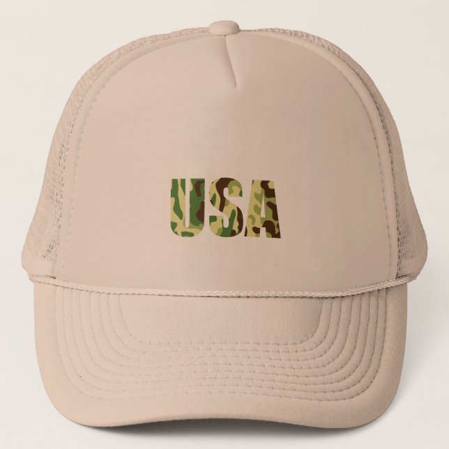 Boné Sinal de camuflagem khaki nos EUA (Frente)