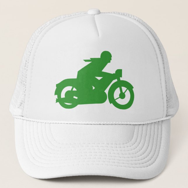 Boné Sinal de Motomotociclista Verde (Frente)