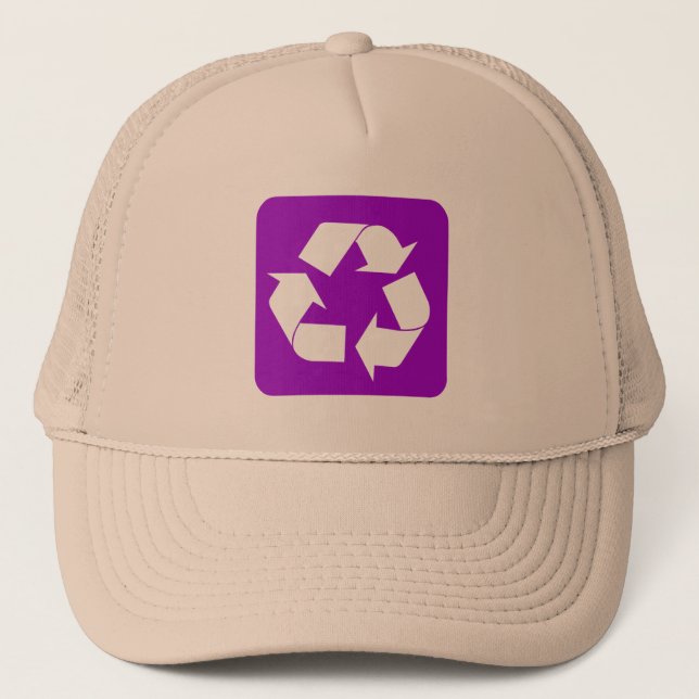 Boné Sinal de reciclagem - Roxo (Frente)