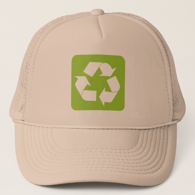 Boné Sinal de reciclagem - Verde marciano (Frente)