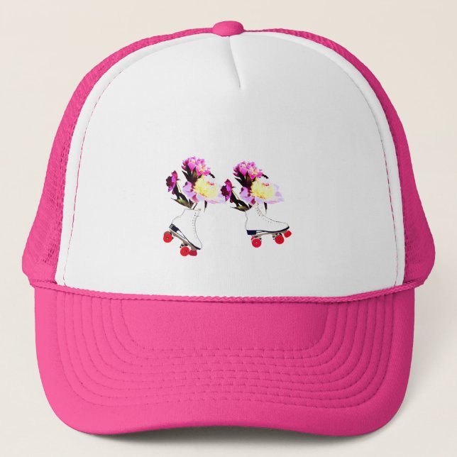 Boné Skate e Peonies Trucker Hat (Frente)