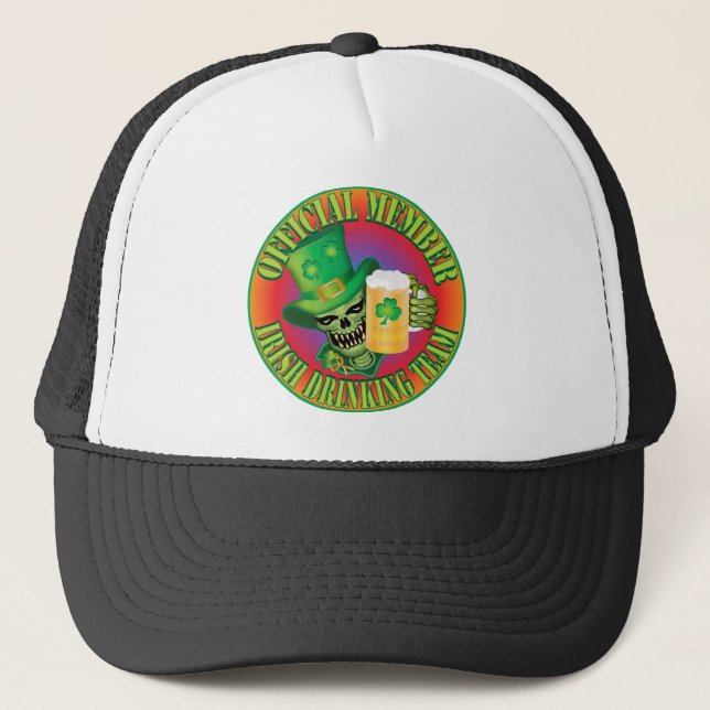 Boné Skull da Equipe do Bebendo Irlandês (Frente)
