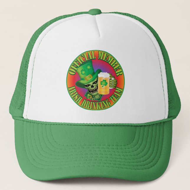Boné Skull da Equipe do Bebendo Irlandês (Frente)