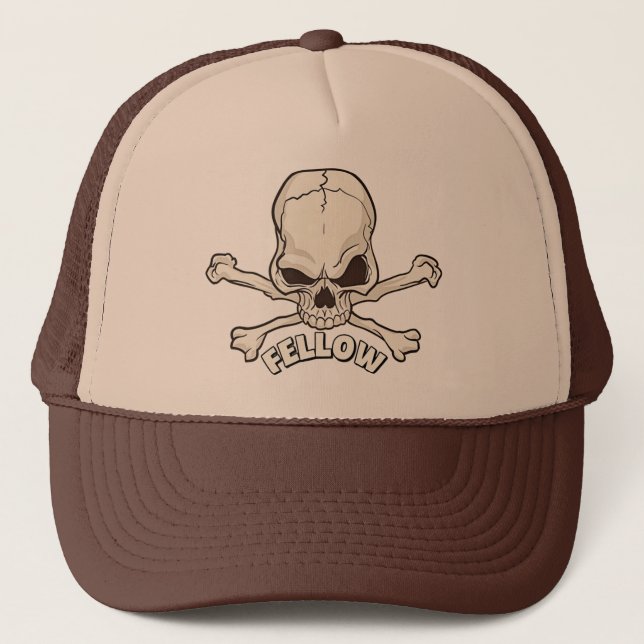 Boné Skull Fellow Trucker Hat (Frente)