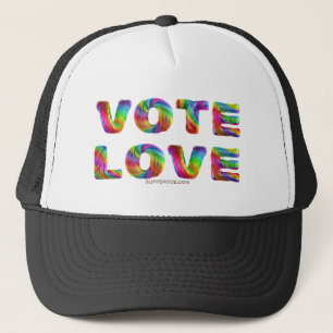 Boné SlipperyJoe voto amor igualdade pelo arco-íris tex