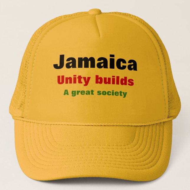 Boné Slogan de unidade da Jamaica (Frente)