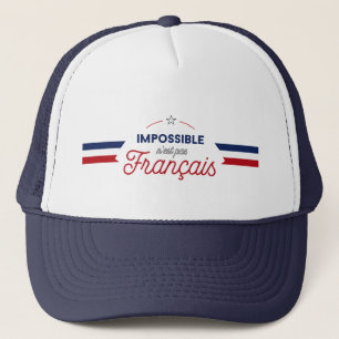 Boné "Slogan francês de Français o mais n'est