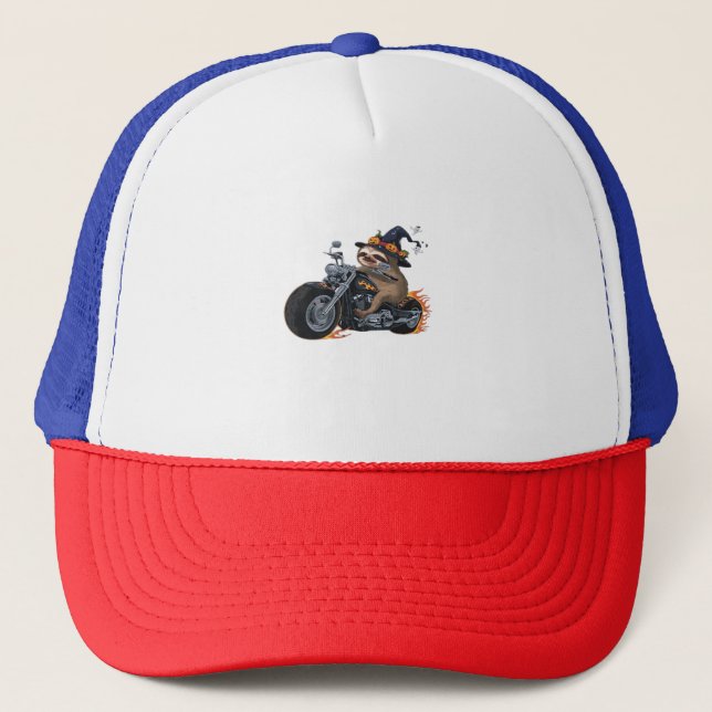 Boné Sloth Sloth Motorcycle Ride Halloween Biker Divert (Frente)
