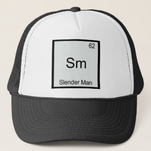 Boné Sm - Símbolo do Elemento Químico Slender Man Engra