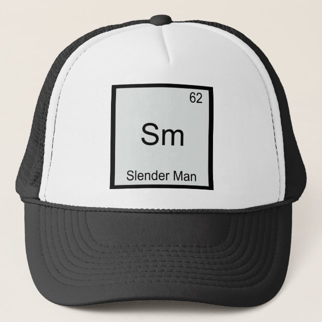 Boné Sm - Símbolo do Elemento Químico Slender Man Engra (Frente)