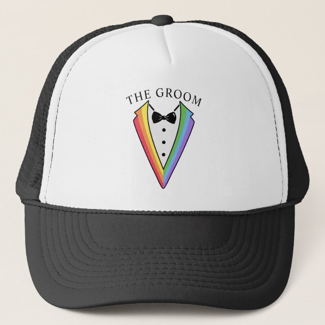 Boné Smoking de Casamento Gay LGBTQ+ (Frente)