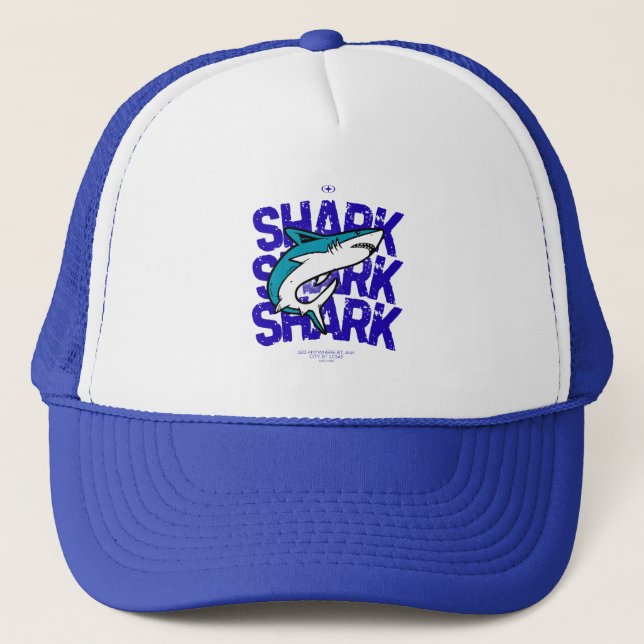 Boné Snapback Estilo Oceano de Tubarão (Frente)