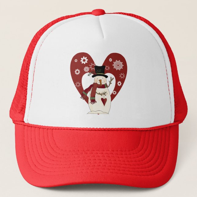 Boné Snowman ama t-shirts e presentes na neve (Frente)