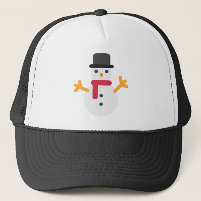 Boné snowman emoji de natal (Frente)