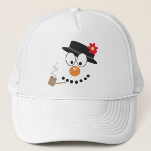 Boné Snowman Engraçado Feliz Natal Novelty Trucker Hat