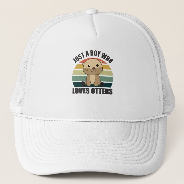 Boné Só um rapaz que ama o "otters Loves" (Frente)