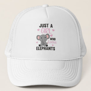 Boné Só uma garota que ama elefantes doce elefante