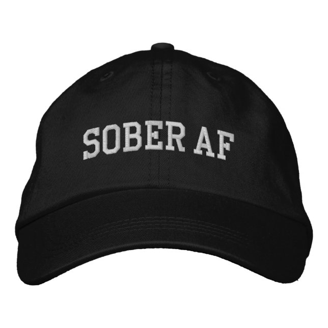 Boné Sober AF - texto branco (Frente)