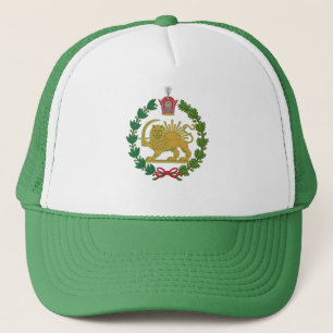 Boné Sol Leão Nacional Persa Com Coroa Pahlavi Irã