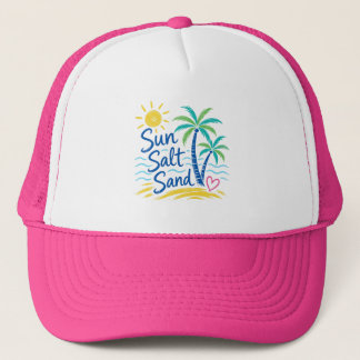 Boné Sol Sal Areia – Palmeiras de Praia Tropical Verão