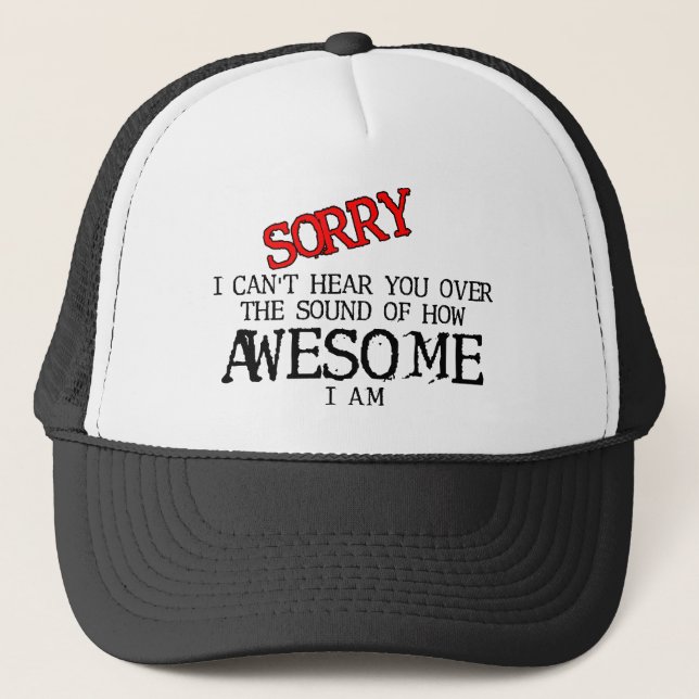 Boné Som de Chapéu Engraçado Incrível Piada Gorro Humor (Frente)