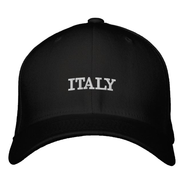 Boné Sophisticated Souvenir Black Cap Italy Embroidery (Frente)