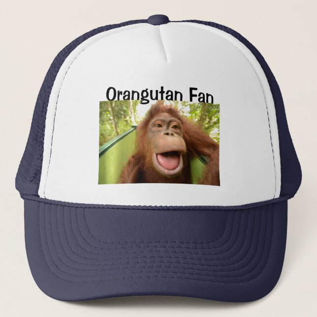 Boné Sorria de Orangutan Trucker Hat (Frente)