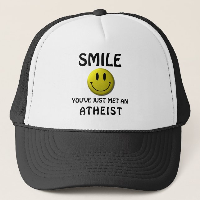 Boné SORRISO, você apenas encontrou um atheist. (Frente)