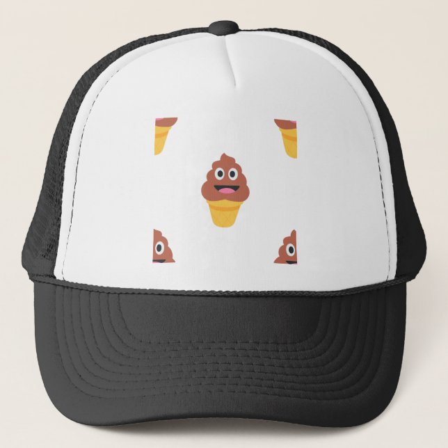 Boné sorvete cone poo emoji (Frente)