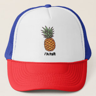 Boné Sou Pine Funny Pineapple Camisa Homens Engraçados