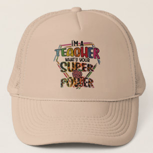 Boné Sou professor O que é o seu super poder, professor