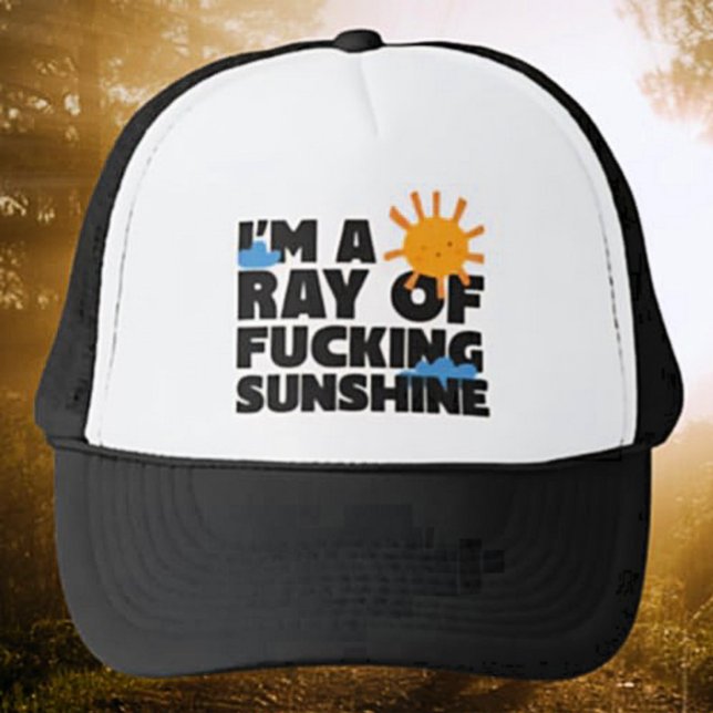Boné Sou um Ray de F*ing Sunshine Trucker Hat - Engraça (Criador carregado)