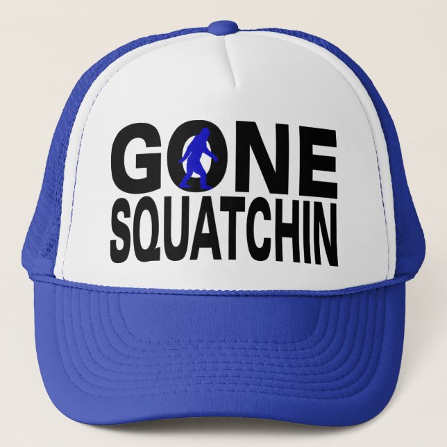 Boné Squatchin ido (logotipo azul) (Frente)