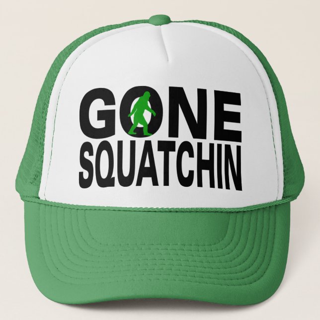 Boné Squatchin ido (logotipo verde) (Frente)