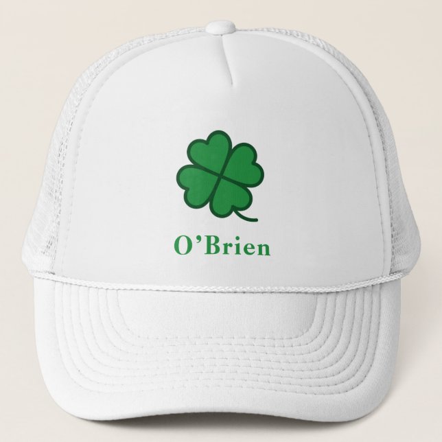 Boné St. Patrick's Day | Custom Name Clover Design (Frente)