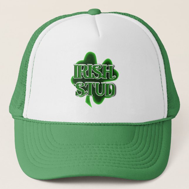 Boné St. Patrick's Day Irish Stud Trucker Hat (Frente)
