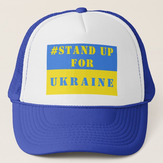 Boné Stand Up For Ukraine - Freedom - Ukrainian Flag  (Frente)