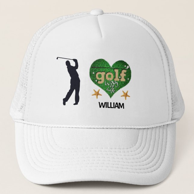 Boné Starfish Male Silhouette GOLF personalizado (Frente)