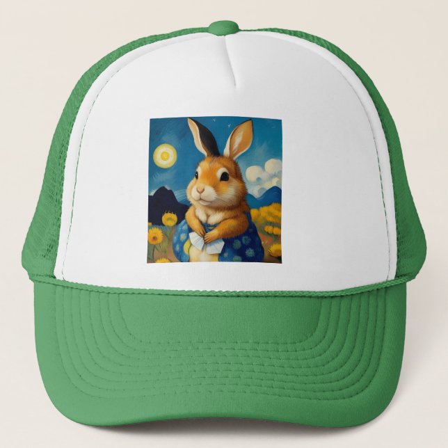 Boné Starry Primavera Bunny Trucker Hat (Frente)