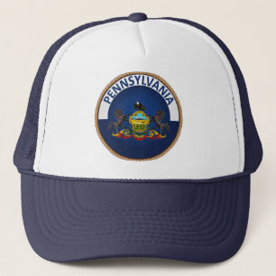 Boné State of Pennsylvania Flag Seal Trucker Hat